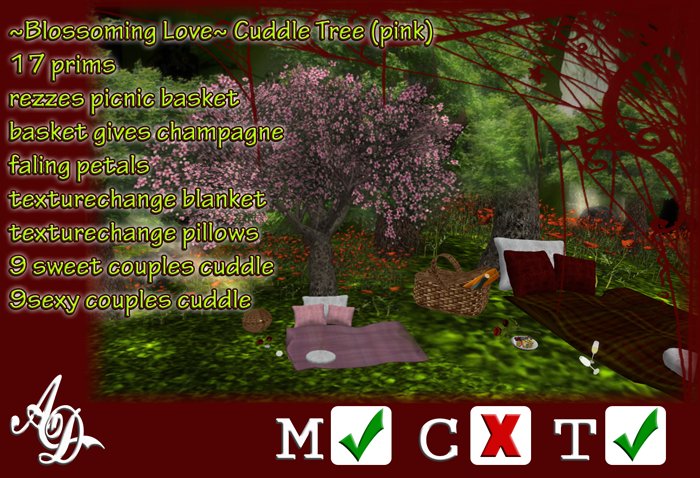 Second Life Marketplace Angelic Designs Blossoming Love Cuddle 